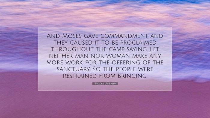 Picture 07 - Exodus 36:6 ASV Desktop Wallpaper - And Moses gave commandment, and they caused it to - Desktop Bible Verse Wallpaper