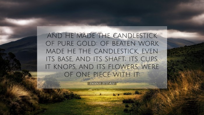 Picture 07 - Exodus 37:17 ASV Desktop Wallpaper - And he made the candlestick of pure gold: of - Desktop Bible Verse Wallpaper