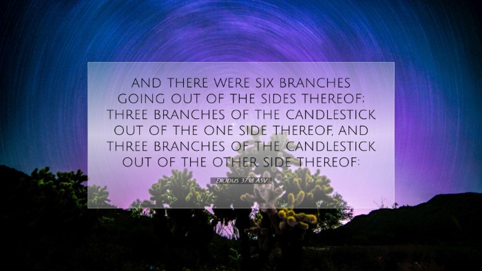 Picture 07 - Exodus 37:18 ASV Desktop Wallpaper - and there were six branches going out of the - Desktop Bible Verse Wallpaper
