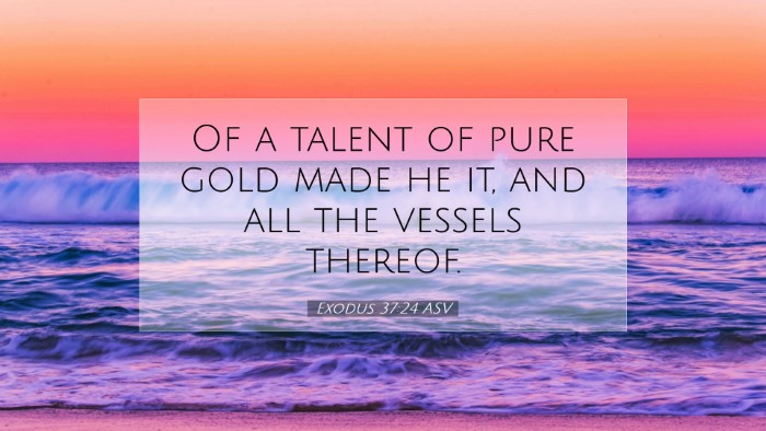 Picture 07 - Exodus 37:24 ASV Desktop Wallpaper - Of a talent of pure gold made he it, and all the - Desktop Bible Verse Wallpaper