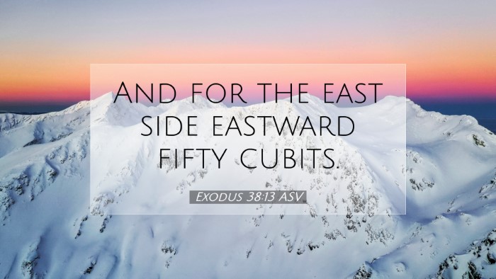 Picture 07 - Exodus 38:13 ASV Desktop Wallpaper - And for the east side eastward fifty - Desktop Bible Verse Wallpaper