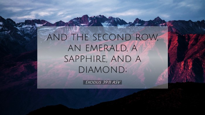 Picture 07 - Exodus 39:11 ASV Desktop Wallpaper - and the second row, an emerald, a sapphire, and a - Desktop Bible Verse Wallpaper