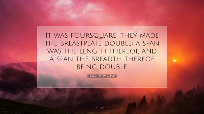 Picture 07 - Exodus 39:9 ASV Desktop Wallpaper - It was foursquare; they made the breastplate - Desktop Bible Verse Wallpaper