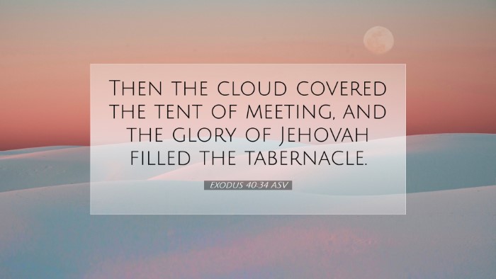 Picture 07 - Exodus 40:34 ASV Desktop Wallpaper - Then the cloud covered the tent of meeting, and - Desktop Bible Verse Wallpaper