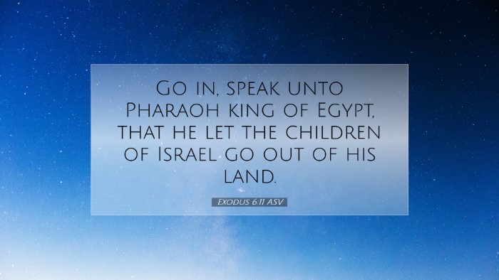 Picture 07 - Exodus 6:11 ASV Desktop Wallpaper - Go in, speak unto Pharaoh king of Egypt, that he - Desktop Bible Verse Wallpaper
