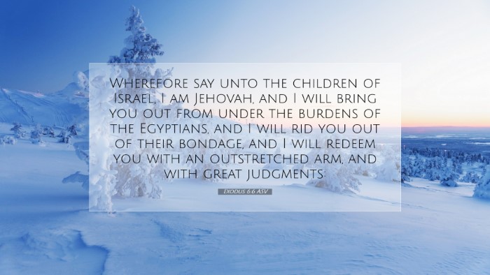 Picture 07 - Exodus 6:6 ASV Desktop Wallpaper - Wherefore say unto the children of Israel, I am - Desktop Bible Verse Wallpaper