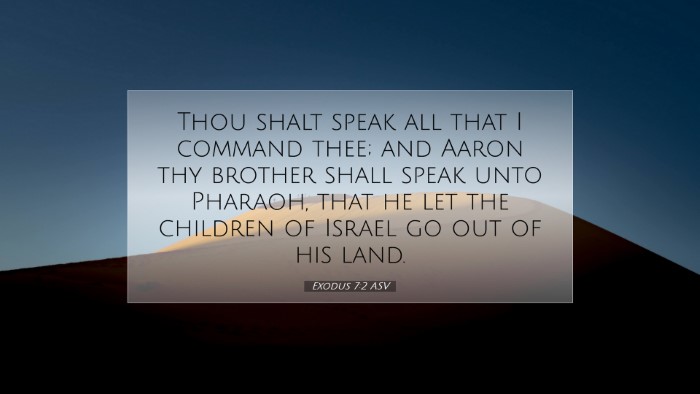 Picture 07 - Exodus 7:2 ASV Desktop Wallpaper - Thou shalt speak all that I command thee; and - Desktop Bible Verse Wallpaper