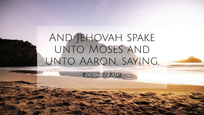 Picture 07 - Exodus 7:8 ASV Desktop Wallpaper - And Jehovah spake unto Moses and unto Aaron, - Desktop Bible Verse Wallpaper