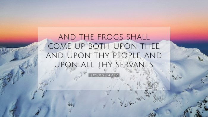 Picture 07 - Exodus 8:4 ASV Desktop Wallpaper - and the frogs shall come up both upon thee, and - Desktop Bible Verse Wallpaper