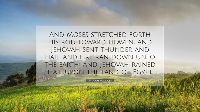 Picture 07 - Exodus 9:23 ASV Desktop Wallpaper - And Moses stretched forth his rod toward heaven: - Desktop Bible Verse Wallpaper