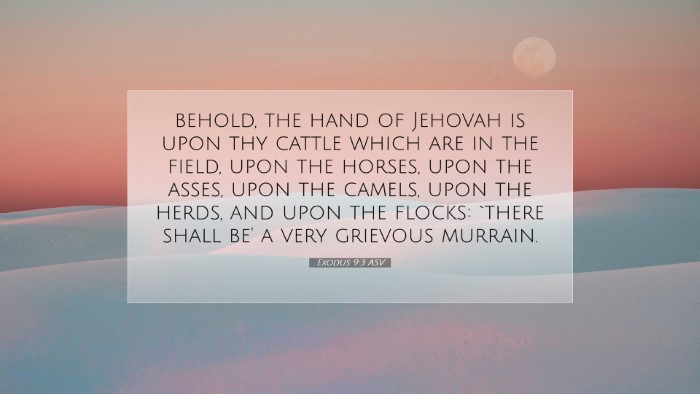 Picture 07 - Exodus 9:3 ASV Desktop Wallpaper - behold, the hand of Jehovah is upon thy cattle - Desktop Bible Verse Wallpaper