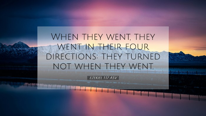 Picture 07 - Ezekiel 1:17 ASV Desktop Wallpaper - When they went, they went in their four - Desktop Bible Verse Wallpaper