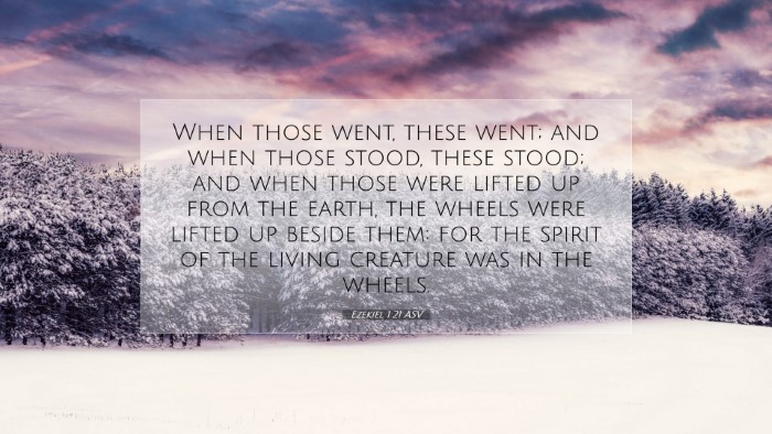 Picture 07 - Ezekiel 1:21 ASV Desktop Wallpaper - When those went, these went; and when those - Desktop Bible Verse Wallpaper