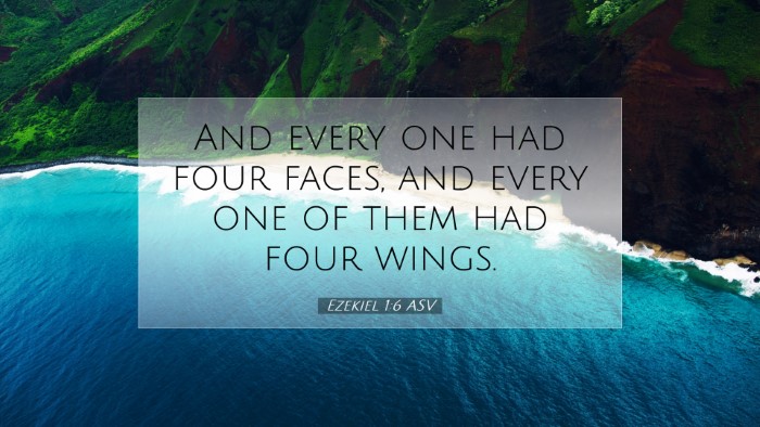 Picture 07 - Ezekiel 1:6 ASV Desktop Wallpaper - And every one had four faces, and every one of - Desktop Bible Verse Wallpaper