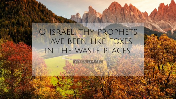Picture 07 - Ezekiel 13:4 ASV Desktop Wallpaper - O Israel, thy prophets have been like foxes in - Desktop Bible Verse Wallpaper