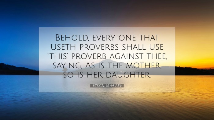 Picture 07 - Ezekiel 16:44 ASV Desktop Wallpaper - Behold, every one that useth proverbs shall use - Desktop Bible Verse Wallpaper