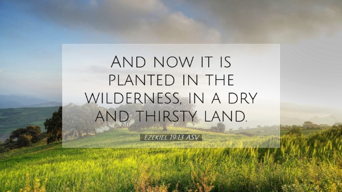 Picture 07 - Ezekiel 19:13 ASV Desktop Wallpaper - And now it is planted in the wilderness, in a dry - Desktop Bible Verse Wallpaper
