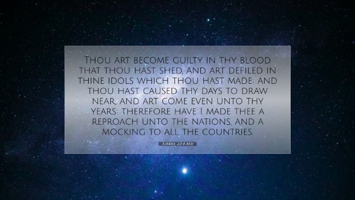 Picture 07 - Ezekiel 22:4 ASV Desktop Wallpaper - Thou art become guilty in thy blood that thou - Desktop Bible Verse Wallpaper