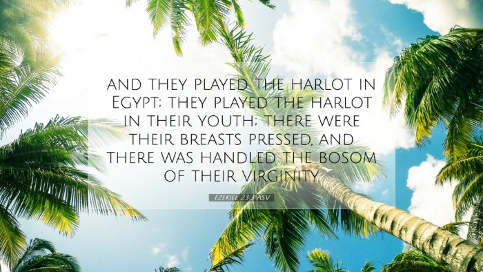 Picture 07 - Ezekiel 23:3 ASV Desktop Wallpaper - and they played the harlot in Egypt; they played - Desktop Bible Verse Wallpaper