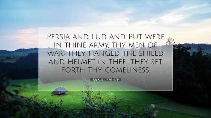 Picture 07 - Ezekiel 27:10 ASV Desktop Wallpaper - Persia and Lud and Put were in thine army, thy - Desktop Bible Verse Wallpaper