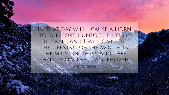 Picture 07 - Ezekiel 29:21 ASV Desktop Wallpaper - In that day will I cause a horn to bud forth unto - Desktop Bible Verse Wallpaper