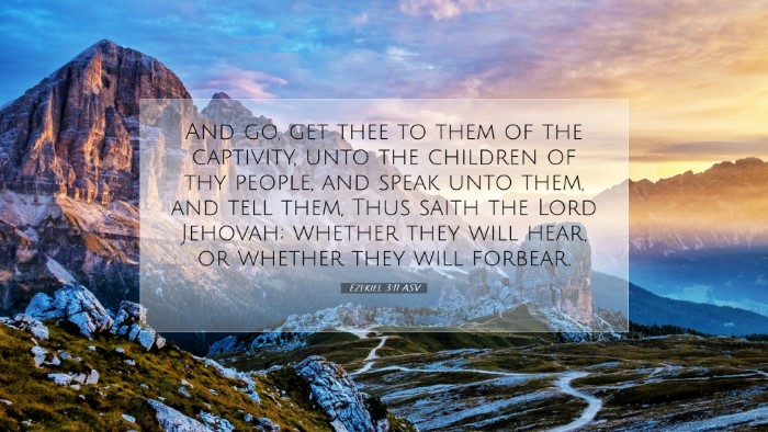 Picture 07 - Ezekiel 3:11 ASV Desktop Wallpaper - And go, get thee to them of the captivity, unto - Desktop Bible Verse Wallpaper