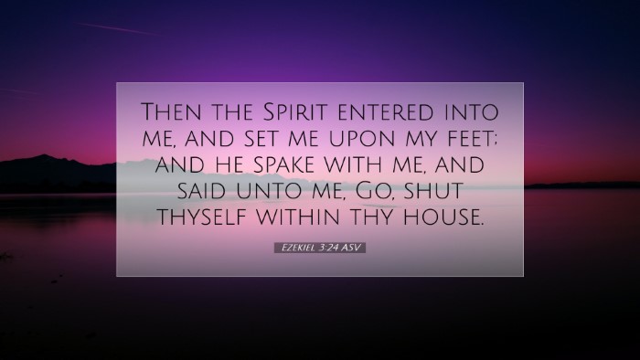 Picture 07 - Ezekiel 3:24 ASV Desktop Wallpaper - Then the Spirit entered into me, and set me upon - Desktop Bible Verse Wallpaper