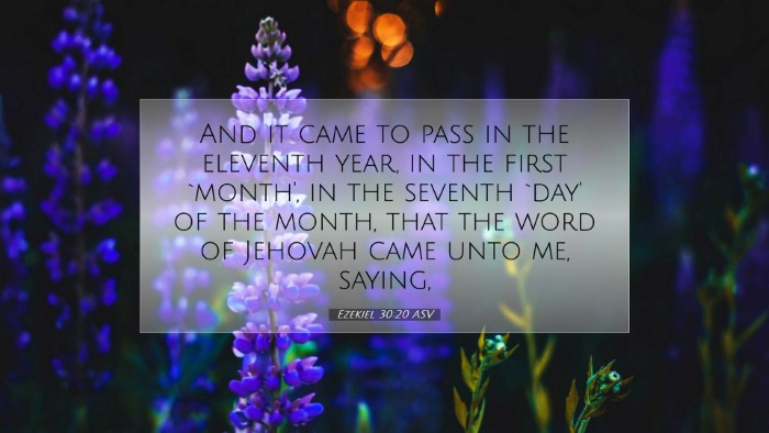 Picture 07 - Ezekiel 30:20 ASV Desktop Wallpaper - And it came to pass in the eleventh year, in the - Desktop Bible Verse Wallpaper