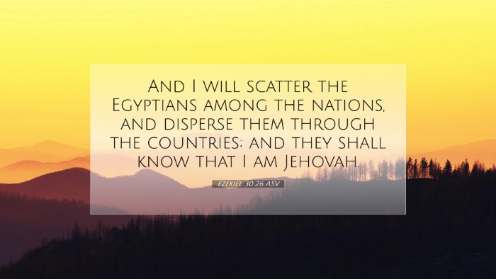 Picture 07 - Ezekiel 30:26 ASV Desktop Wallpaper - And I will scatter the Egyptians among the - Desktop Bible Verse Wallpaper