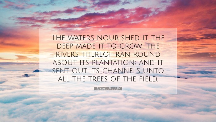 Picture 07 - Ezekiel 31:4 ASV Desktop Wallpaper - The waters nourished it, the deep made it to - Desktop Bible Verse Wallpaper