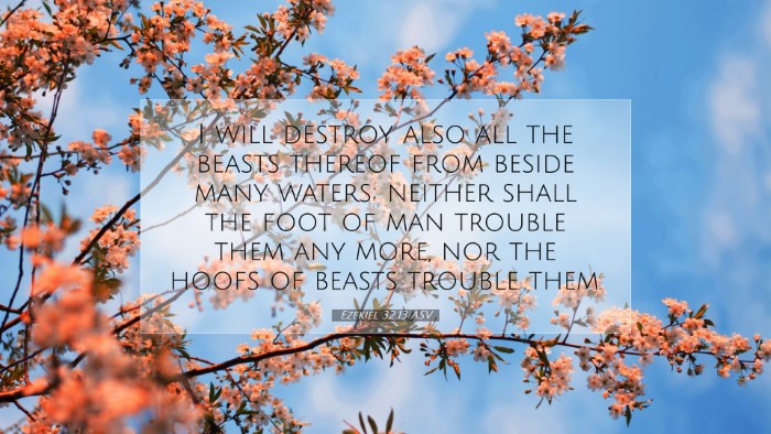 Picture 07 - Ezekiel 32:13 ASV Desktop Wallpaper - I will destroy also all the beasts thereof from - Desktop Bible Verse Wallpaper