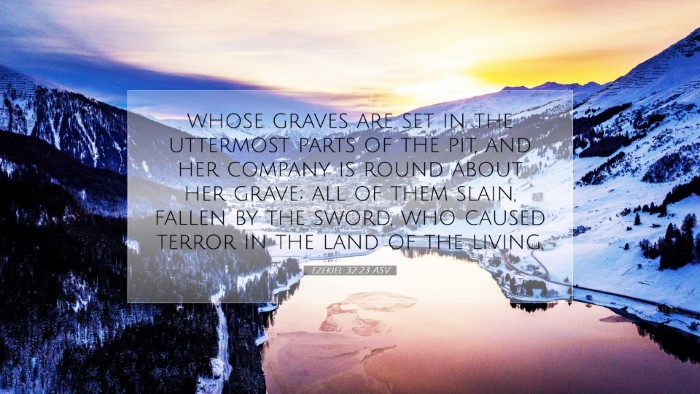 Picture 07 - Ezekiel 32:23 ASV Desktop Wallpaper - whose graves are set in the uttermost parts of - Desktop Bible Verse Wallpaper