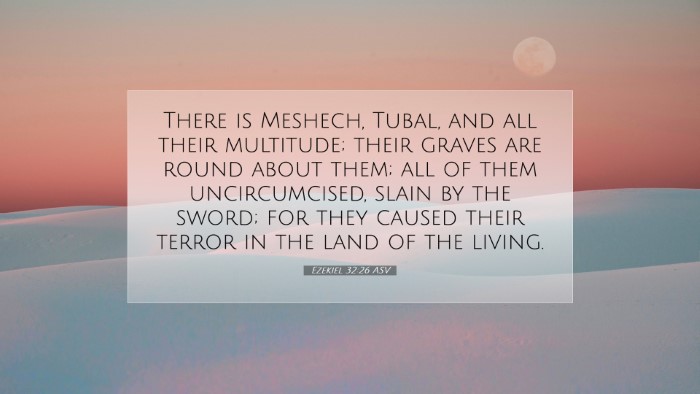 Picture 07 - Ezekiel 32:26 ASV Desktop Wallpaper - There is Meshech, Tubal, and all their multitude; - Desktop Bible Verse Wallpaper