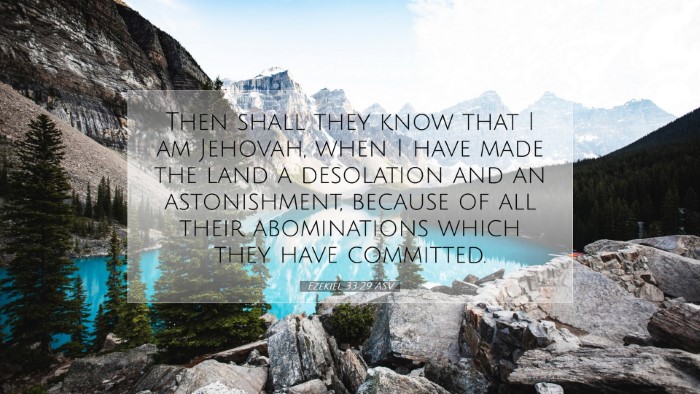 Picture 07 - Ezekiel 33:29 ASV Desktop Wallpaper - Then shall they know that I am Jehovah, when I - Desktop Bible Verse Wallpaper