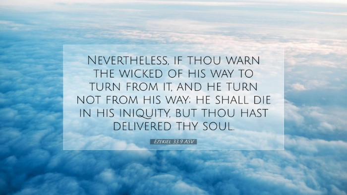 Picture 07 - Ezekiel 33:9 ASV Desktop Wallpaper - Nevertheless, if thou warn the wicked of his way - Desktop Bible Verse Wallpaper
