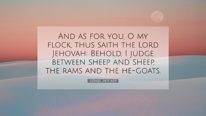 Picture 07 - Ezekiel 34:17 ASV Desktop Wallpaper - And as for you, O my flock, thus saith the Lord - Desktop Bible Verse Wallpaper