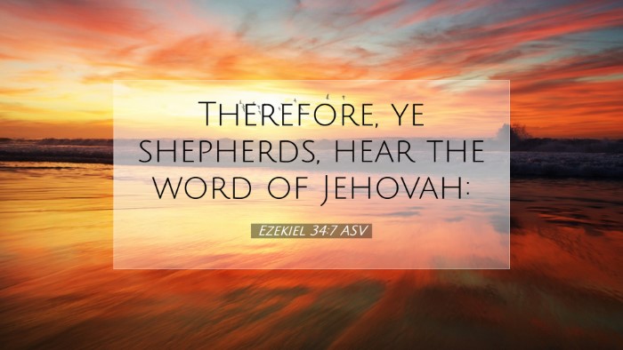 Picture 07 - Ezekiel 34:7 ASV Desktop Wallpaper - Therefore, ye shepherds, hear the word of - Desktop Bible Verse Wallpaper