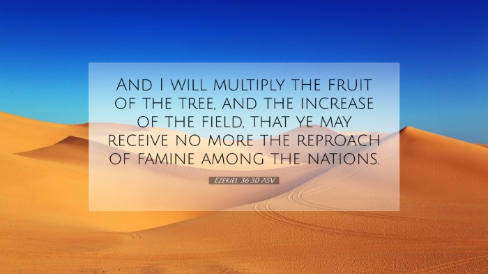 Picture 07 - Ezekiel 36:30 ASV Desktop Wallpaper - And I will multiply the fruit of the tree, and - Desktop Bible Verse Wallpaper