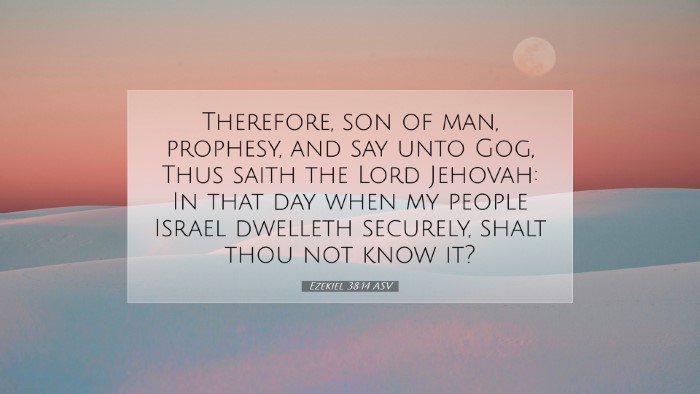 Picture 07 - Ezekiel 38:14 ASV Desktop Wallpaper - Therefore, son of man, prophesy, and say unto - Desktop Bible Verse Wallpaper