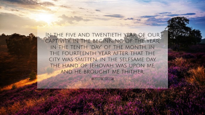 Picture 07 - Ezekiel 40:1 ASV Desktop Wallpaper - In the five and twentieth year of our captivity, - Desktop Bible Verse Wallpaper