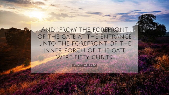 Picture 07 - Ezekiel 40:15 ASV Desktop Wallpaper - And `from' the forefront of the gate at the - Desktop Bible Verse Wallpaper