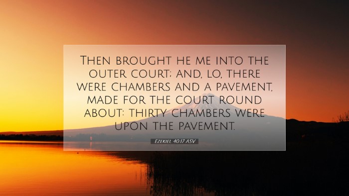 Picture 07 - Ezekiel 40:17 ASV Desktop Wallpaper - Then brought he me into the outer court; and, lo, - Desktop Bible Verse Wallpaper