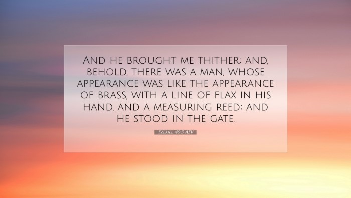 Picture 07 - Ezekiel 40:3 ASV Desktop Wallpaper - And he brought me thither; and, behold, there was - Desktop Bible Verse Wallpaper