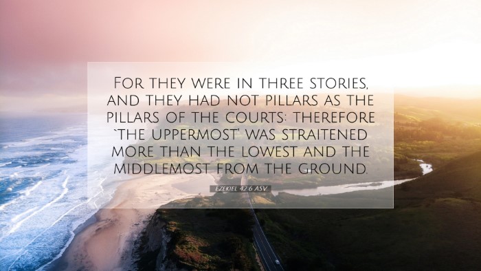 Picture 07 - Ezekiel 42:6 ASV Desktop Wallpaper - For they were in three stories, and they had not - Desktop Bible Verse Wallpaper