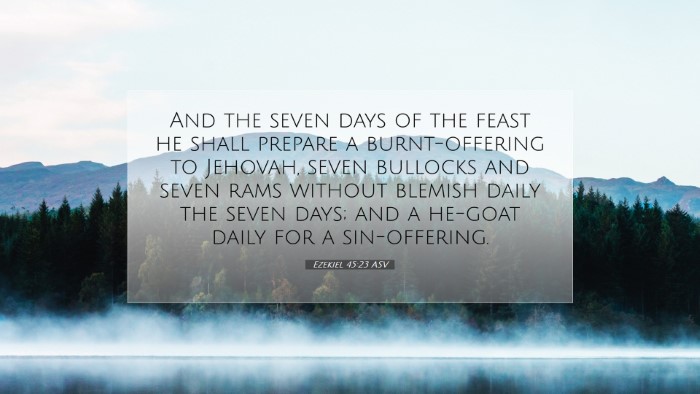 Picture 07 - Ezekiel 45:23 ASV Desktop Wallpaper - And the seven days of the feast he shall prepare - Desktop Bible Verse Wallpaper