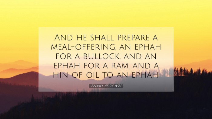Picture 07 - Ezekiel 45:24 ASV Desktop Wallpaper - And he shall prepare a meal-offering, an ephah - Desktop Bible Verse Wallpaper