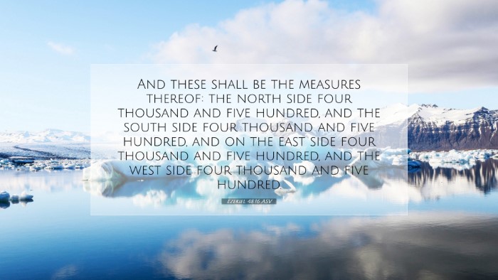 Picture 07 - Ezekiel 48:16 ASV Desktop Wallpaper - And these shall be the measures thereof: the - Desktop Bible Verse Wallpaper