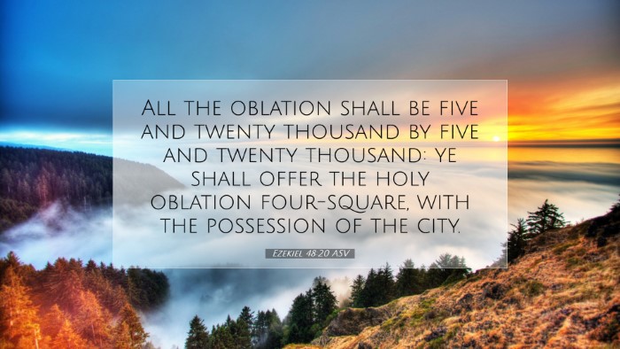Picture 07 - Ezekiel 48:20 ASV Desktop Wallpaper - All the oblation shall be five and twenty - Desktop Bible Verse Wallpaper