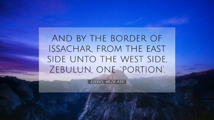 Picture 07 - Ezekiel 48:26 ASV Desktop Wallpaper - And by the border of Issachar, from the east side - Desktop Bible Verse Wallpaper