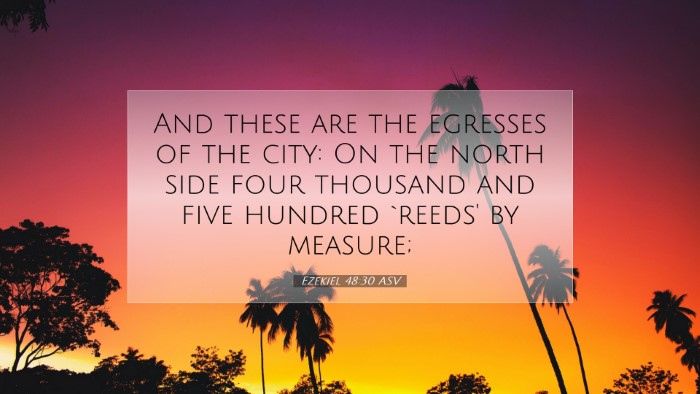 Picture 07 - Ezekiel 48:30 ASV Desktop Wallpaper - And these are the egresses of the city: On the - Desktop Bible Verse Wallpaper